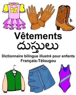 bokomslag Français-Télougou Vêtements Dictionnaire bilingue illustré pour enfants