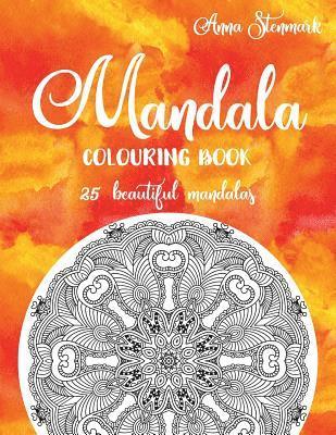 bokomslag Mandala colouring book - 25 beautiful mandalas: The orange mandala book