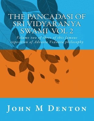 John M. Denton - The Pancadasi of Sri Vidyaranya Swami Volume 2: Volume two of three of this famous exposition of Advaita Vedanta, Häftad