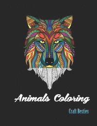 bokomslag Animals Coloring: Adults Coloring Book Large Print For Gifts