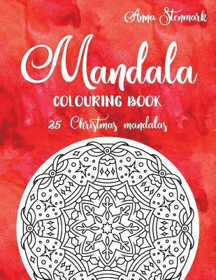Mandala colouring book - 25 Christmas mandalas: The red mandala book 1