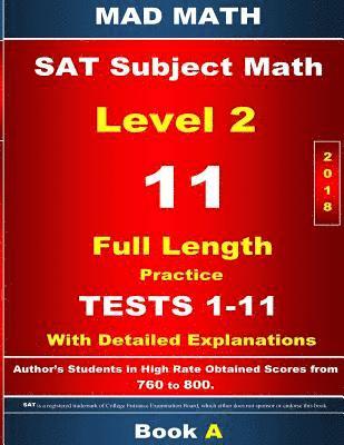 bokomslag 2018 SAT Subject Math Level 2 Book A Tests 1-11