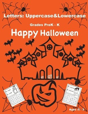 bokomslag Letters: Uppercase&Lowercase.Happy Halloween Alphabet book for kids (3-5)years old: Happy Halloween Activity Book for Kids: A F