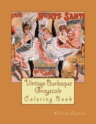 Vintage Burlesque Grayscale Coloring Book 1