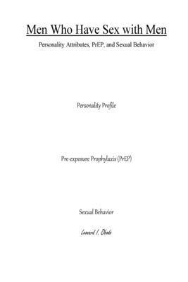 bokomslag Men Who Have Sex with Men: Personality attributes, PrEP, and Sexual Behavior