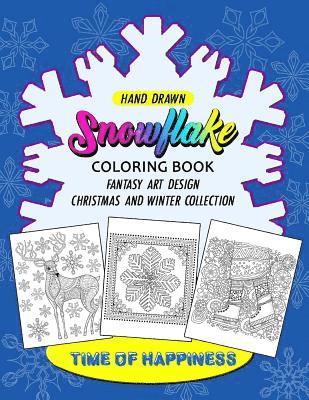 SnowFlake Coloring Book: Happy Merry Christmas Design for Adults 1