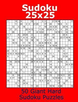 Sudoku 25x25 50 Giant Hard Sudoku Puzzles 1