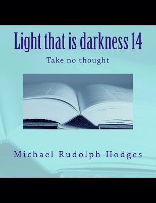 Light that is darkness 14: Take no thought 1