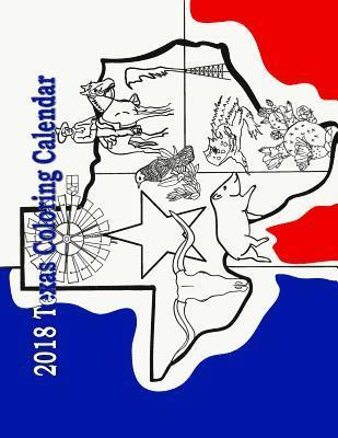 bokomslag 2018 Texas Coloring Calendar
