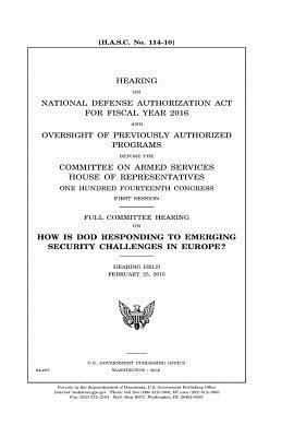 bokomslag Hearing on National Defense Authorization Act for Fiscal Year 2016 and oversight of previously authorized programs before the Committee on Armed Servi