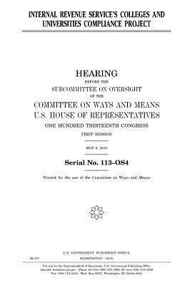 United States House of Representatives, Committee On Ways and Means - Internal Revenue Service's colleges and universities compliance project, Häftad
