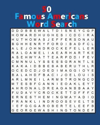 50 Famous Americans Word Search 1