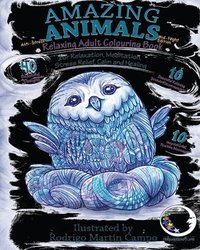 bokomslag ANTI-STRESS Relaxing Adult Colouring Book Mid-Night Edition: Amazing Animals - For Relaxation, Meditation, Stress Relief, Calm And Healing