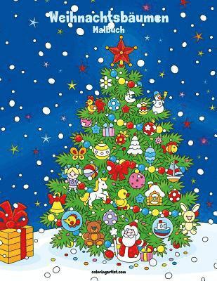 bokomslag Malbuch mit Weihnachtsbäumen 1