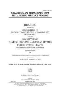bokomslag Streamlining and strengthening HUD's rental housing assistance programs