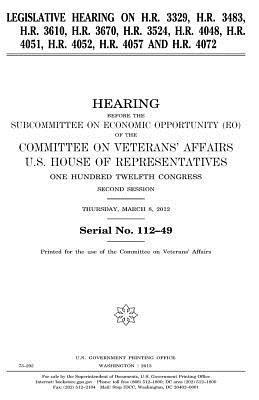 bokomslag Legislative hearing on H.R. 3329, H.R. 3483, H.R. 3610, H.R. 3670, H.R. 3524, H.R. 4048, H.R. 4051, H.R. 4052, H.R. 4057, and H.R. 4072