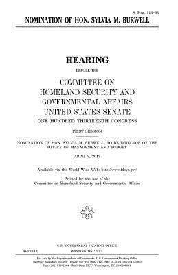 bokomslag Nomination of Hon. Sylvia M. Burwell