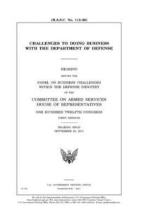 bokomslag Challenges to doing business with the Department of Defense