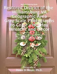 bokomslag Big Kids Coloring Book: Restored District Williamsburg VA Geographic Area: Gray Scale Photos to Color - Holiday Wreaths and Décor, Volume 5 of 9 - 201