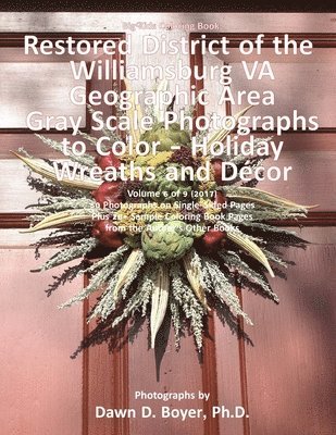 bokomslag Big Kids Coloring Book: Restored District Williamsburg VA Geographic Area: Gray Scale Photos to Color - Holiday Wreaths and Décor, Volume 6 of 9 - 201