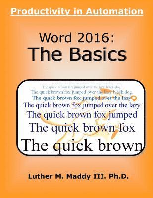bokomslag Word 2016: The Basics