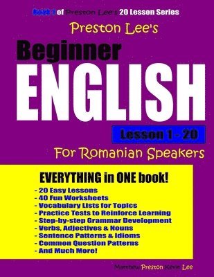 bokomslag Preston Lee's Beginner English Lesson 1 - 20 For Romanian Speakers