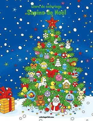 bokomslag Livre de coloriage Sapins de Noël 1