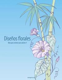 bokomslag Disenos florales libro para colorear para adultos 4
