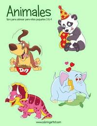 bokomslag Animales libro para colorear para niños pequeños 3 & 4