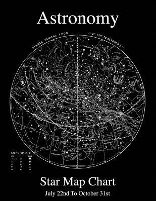 Astronomy Star Map Chart July 22nd To October 31st 1