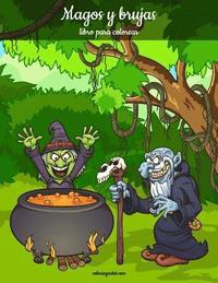 bokomslag Magos y brujas libro para colorear 1