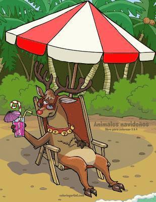 Nick Snels - Animales navideños libro para colorear 3 & 4, Häftad