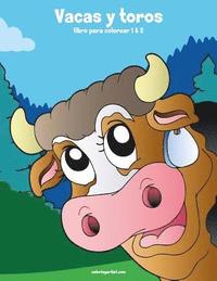 bokomslag Vacas y toros libro para colorear 1 & 2
