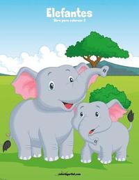 bokomslag Elefantes libro para colorear 2