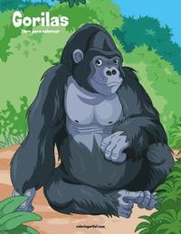 bokomslag Gorilas libro para colorear 1