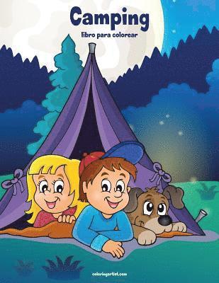 bokomslag Camping libro para colorear 1