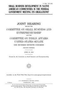 bokomslag Small business development in Native American communities: is the federal government meeting its obligations?