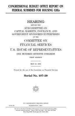 bokomslag Congressional Budget Office report on federal subsidies for housing GSEs