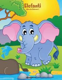bokomslag Elefanti Libro da Colorare 1