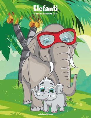 Elefanti Libro da Colorare 1 & 2 1