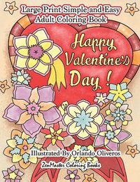 bokomslag Happy Valentine's Day Large Print Simple and Easy Coloring Book for Adults