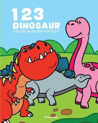 123 Dinosaur Coloring Book: Perfect for Toddler Large Picture and Easy to Color 1