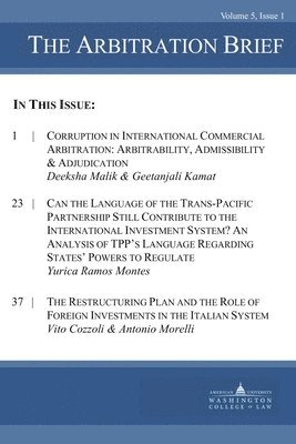 bokomslag The Arbitration Brief: Volume 5, Issue 1