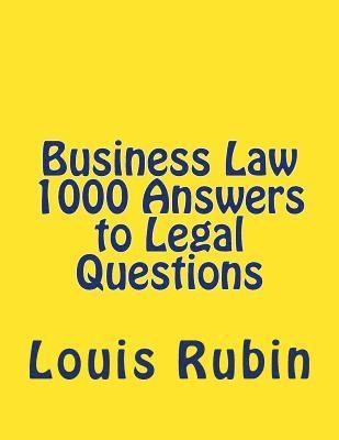 bokomslag Business Law 1000 Answers to Legal Questions