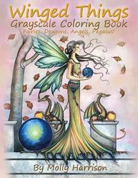 bokomslag Winged Things - A Grayscale Coloring Book For Adults