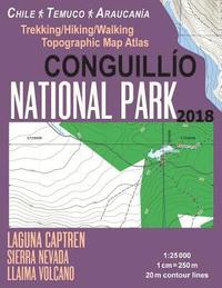 bokomslag Conguillio National Park Trekking/Hiking/Walking Topographic Map Atlas Chile Temuco Araucania Laguna Captren Sierra Nevada Llaima Volcano 1