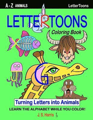 bokomslag LetterToons A-Z Animals Coloring Book: Learn the Alphabet While you Color!