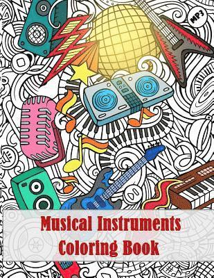 bokomslag Musical Instruments Coloring Book: - Mosaic Music Featuring 40 Stress Relieving Designs of Musical Instruments