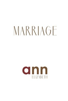 bokomslag Marriage - Ann Elizabeth