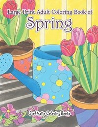bokomslag Large Print Adult Coloring Book of Spring